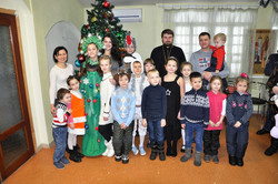 Рождественский утренник, выступление детей